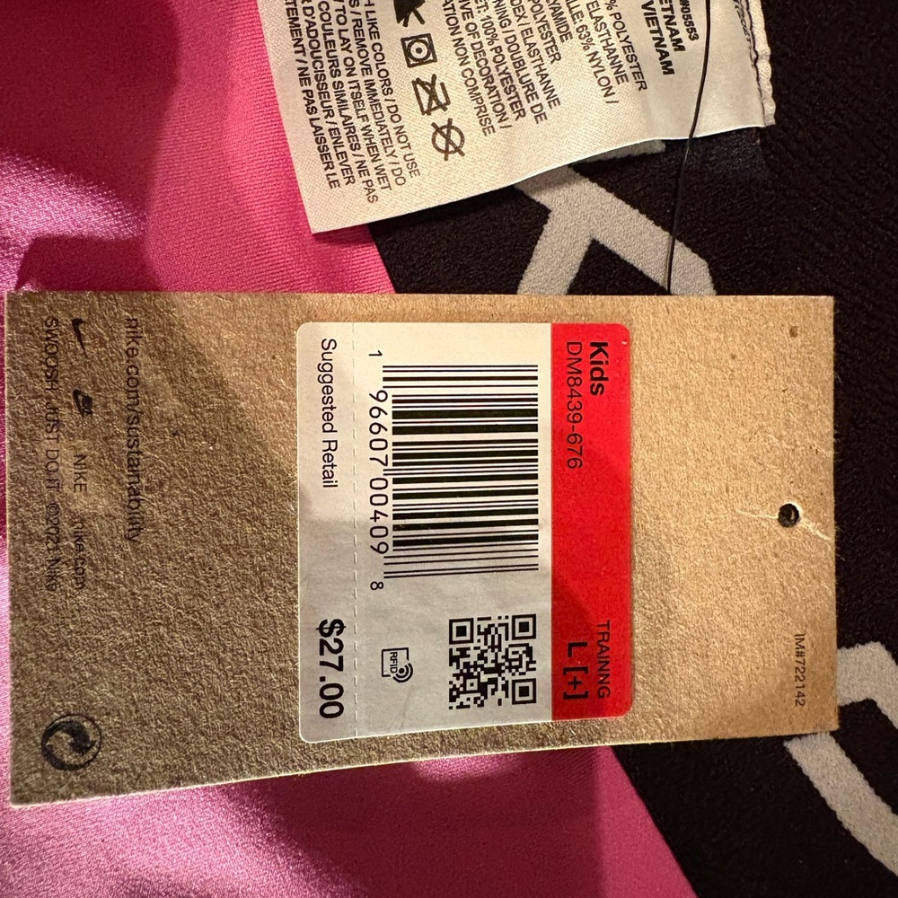 Nike Kids Apparel in Pink and Black